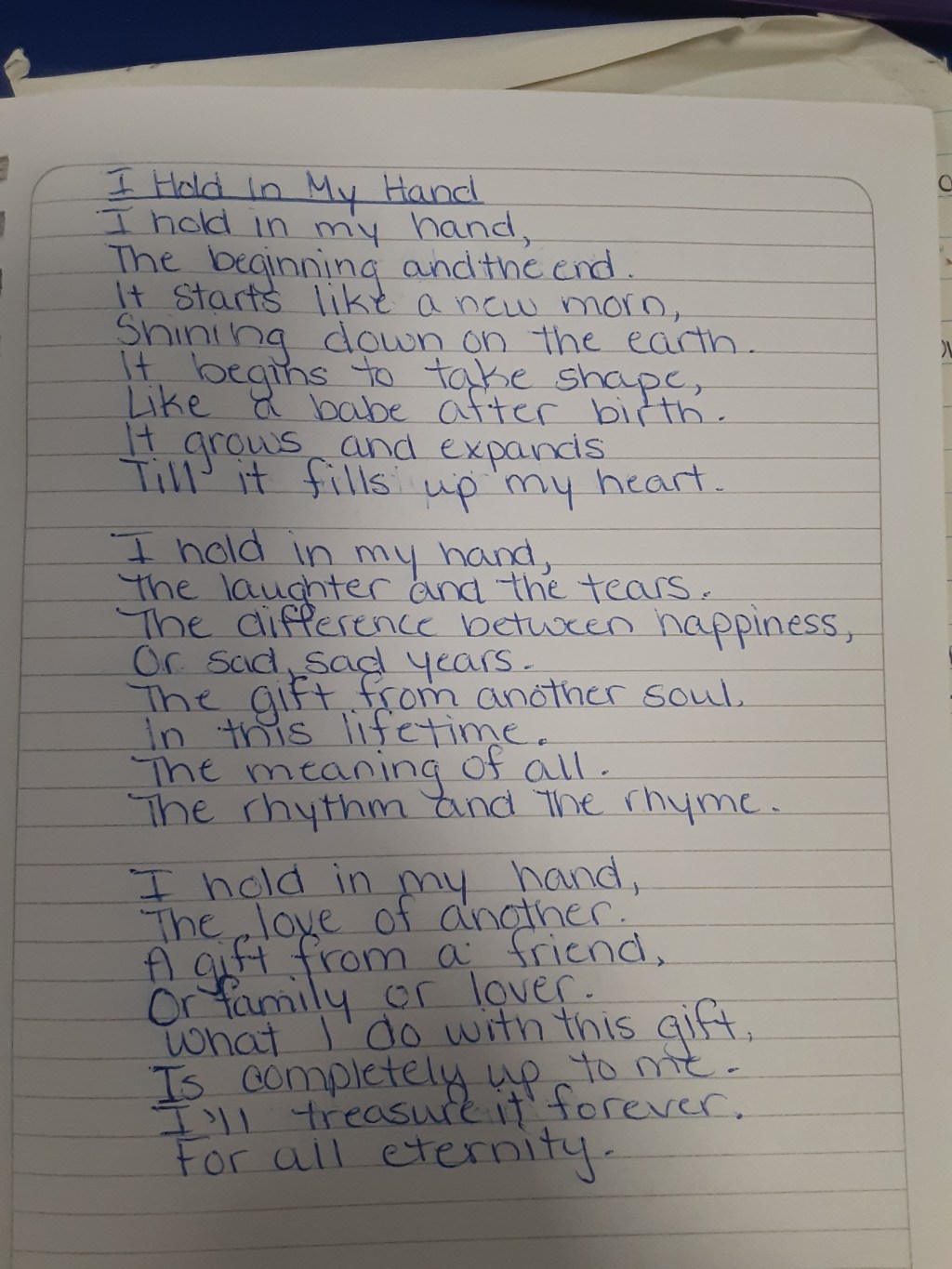 I Hold in My&nbsp;Hand